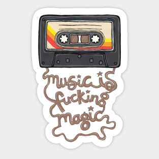 Music is f**king magic Sticker